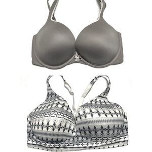 Victoria’s Secret Bra Lot of 2 Bundle Body By Victoria Push Up Plunge Size 34DD